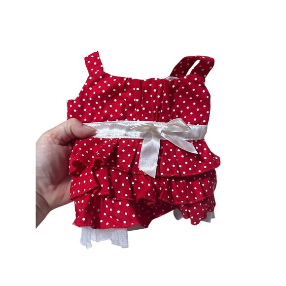 Build A Bear Outfit Collection: Tinker Bell Rainbow Red Polka Dot White Sequin R - Picture 4 of 11